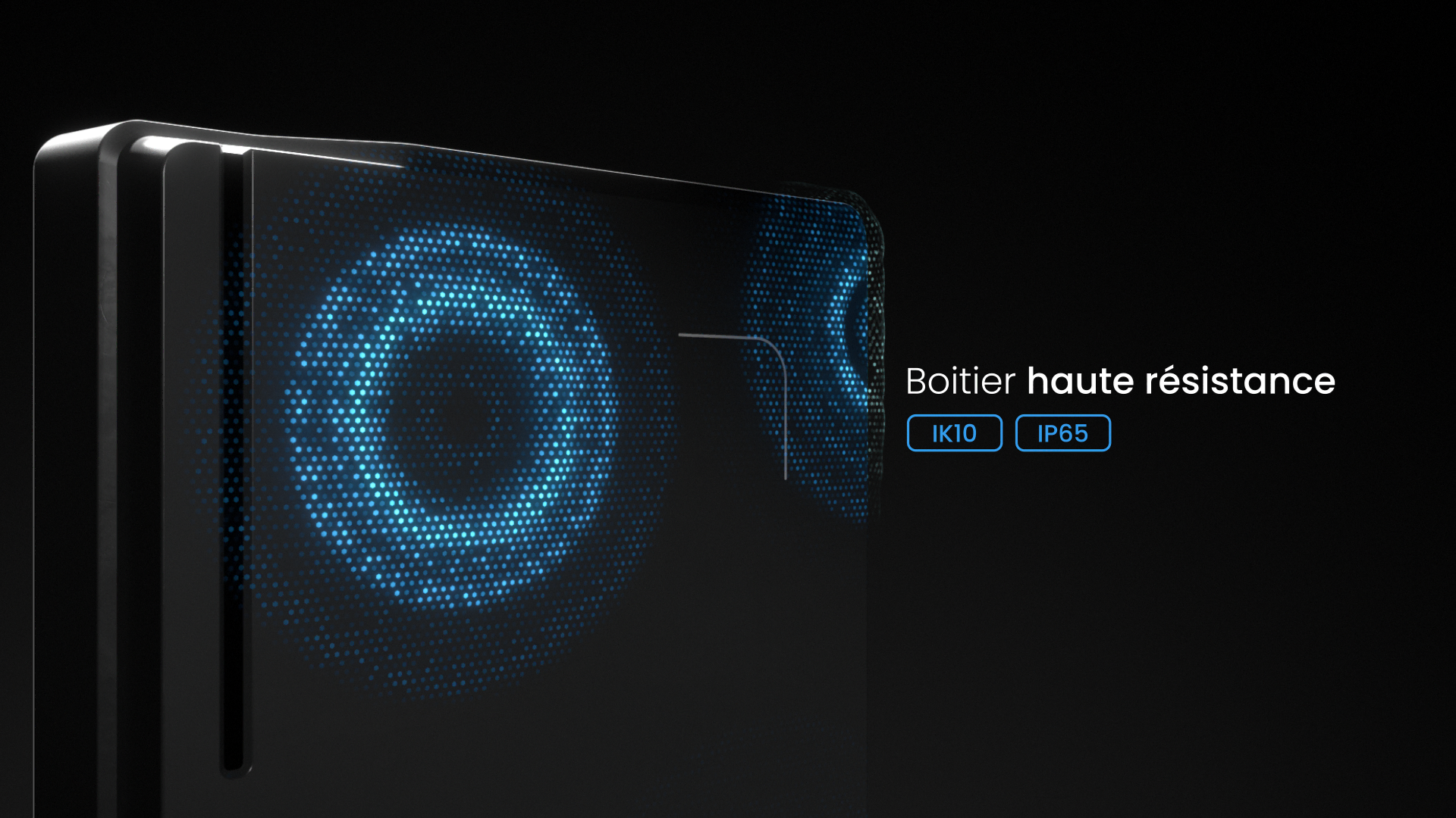Lecteur de sécurité LiNEGUARD noir haute résistance certifié IK10 et IP65