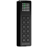 Lecteur de sécurité étroit LiNEGUARD avec clavier à code pour authentification à double facteur et matrice de 25 LEDs